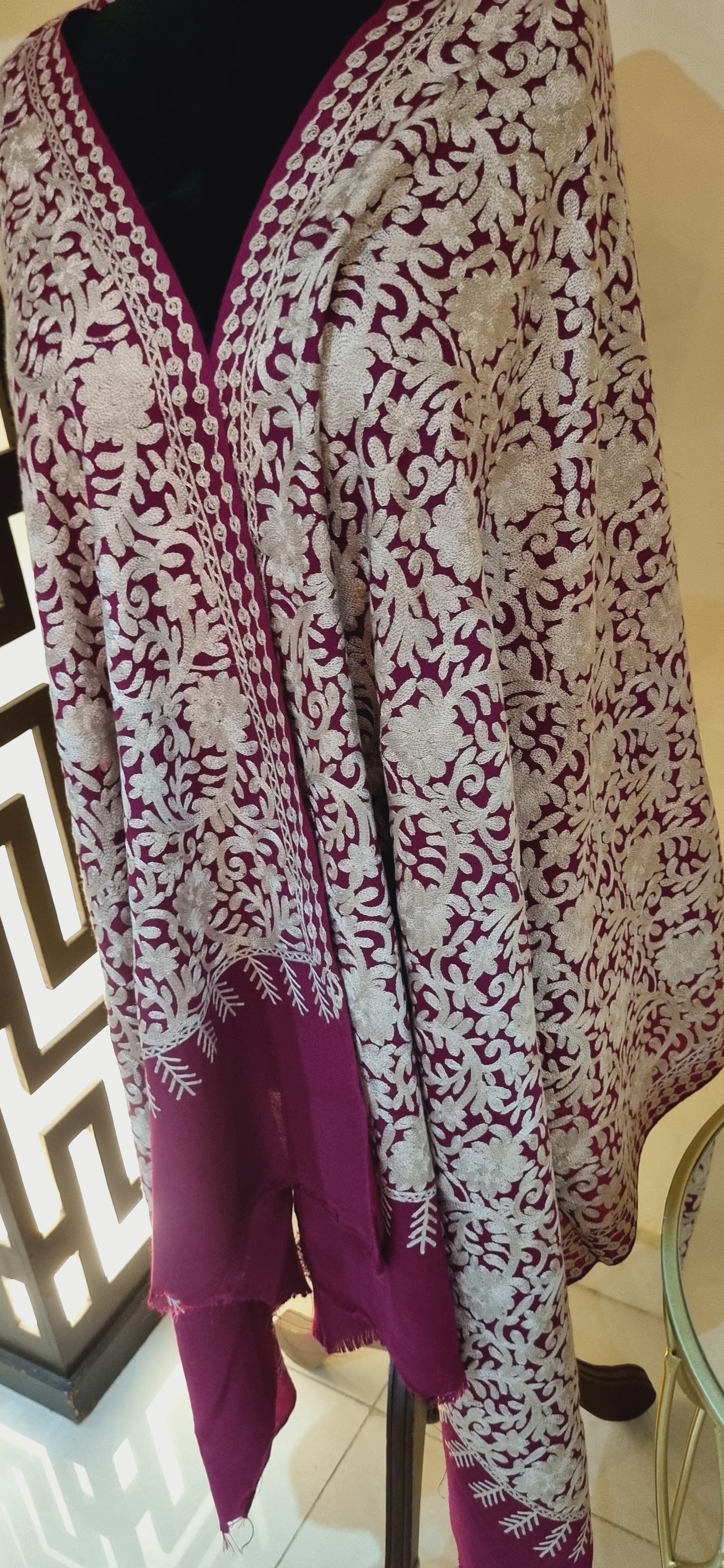 Embroidered Minishawl