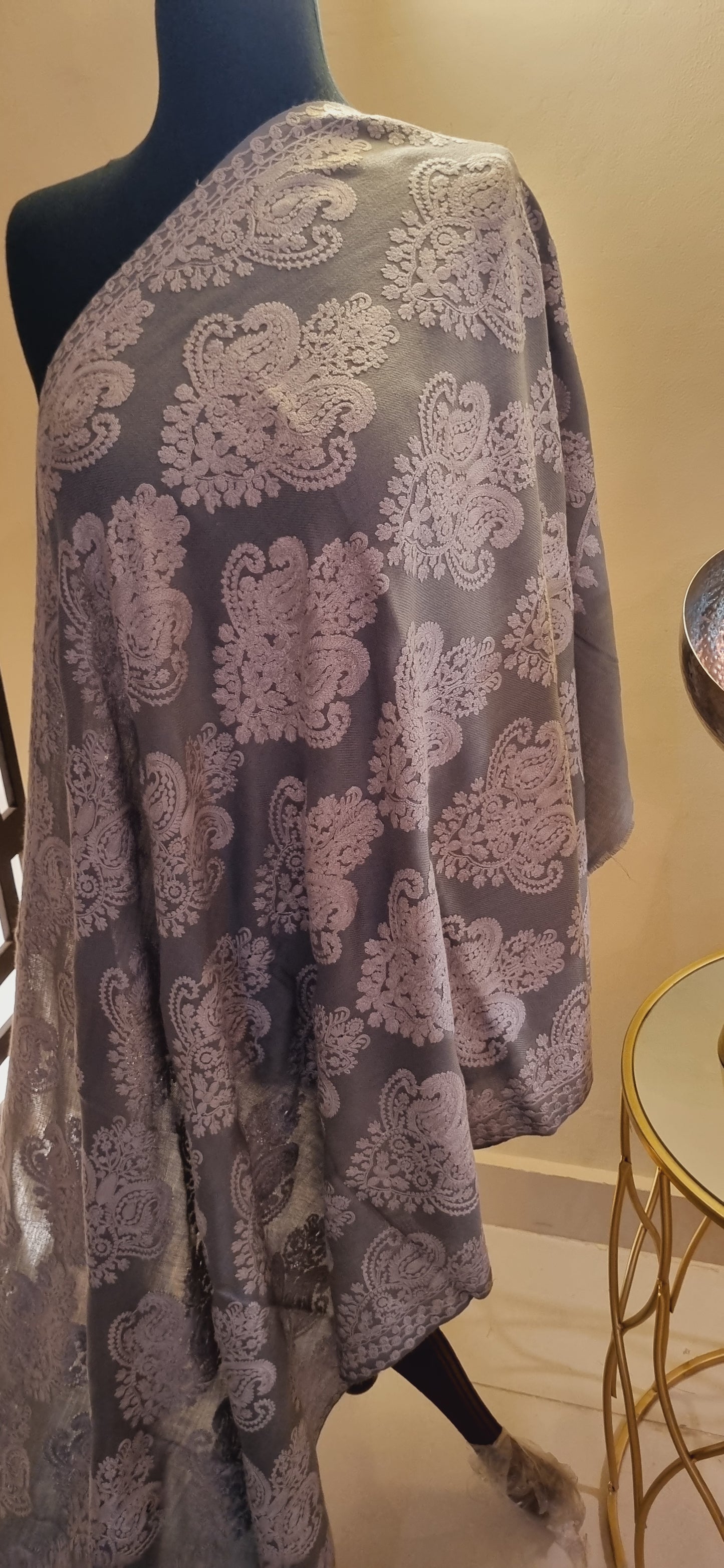 Pashmina embroidered Mini shawl