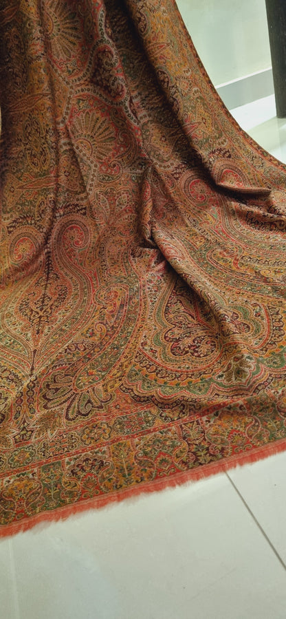 Pashmina reversible kaani shawl