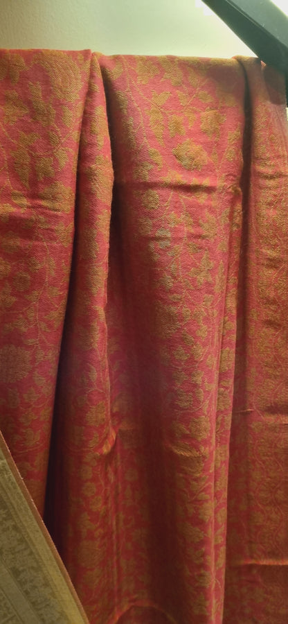 Reversible pashmina kaani shawls