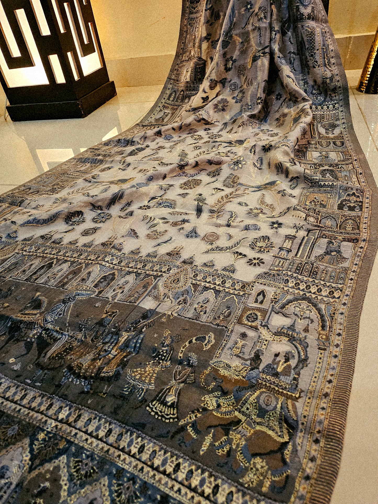 Silk kaani minishawl