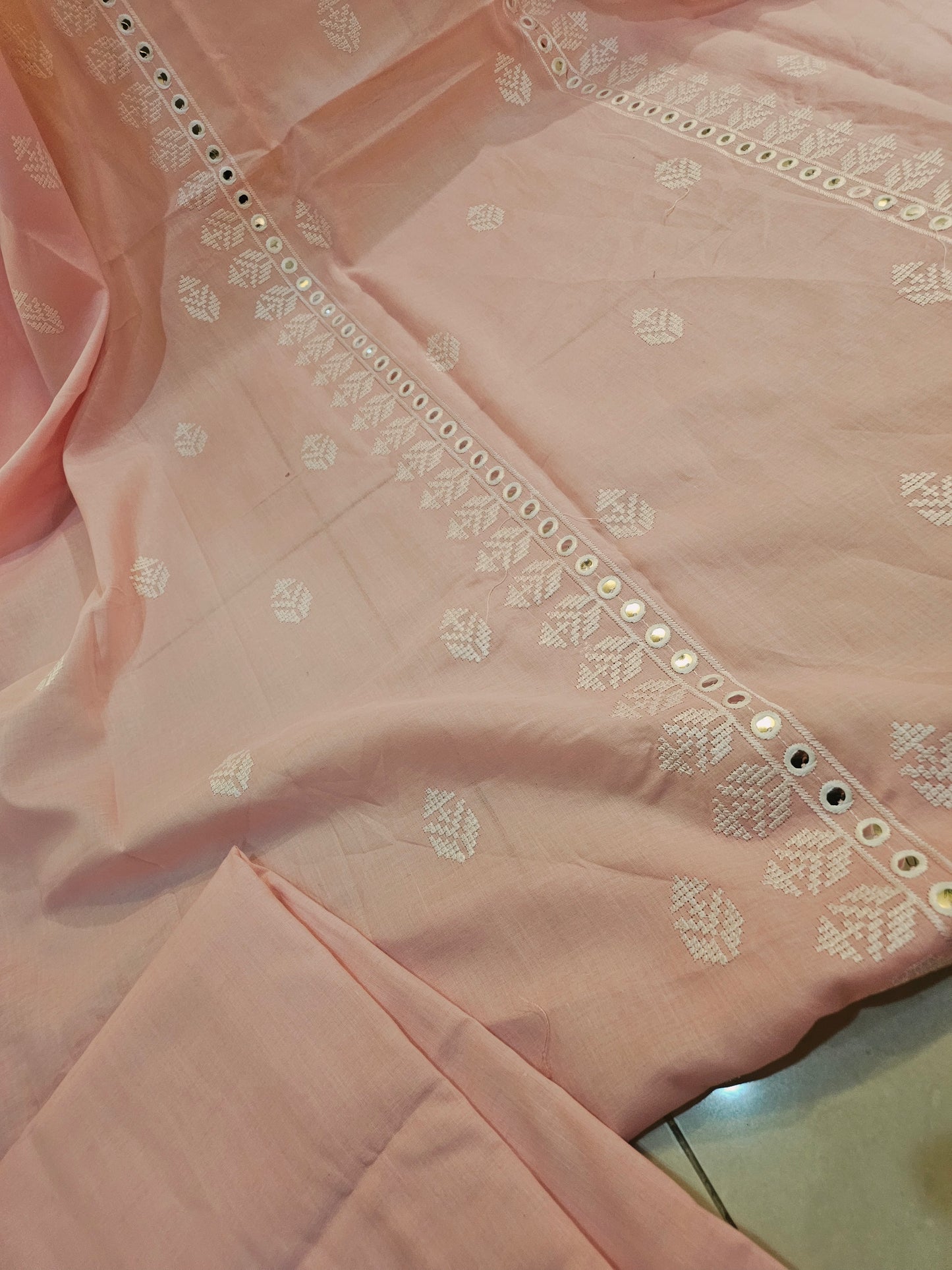 Lawn embroidered two piece