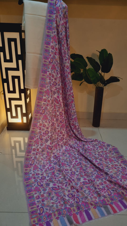 kaani shawl With plain suit