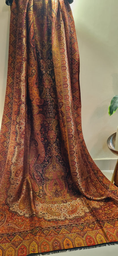 Reversible moonlight gandhara kaani shawl