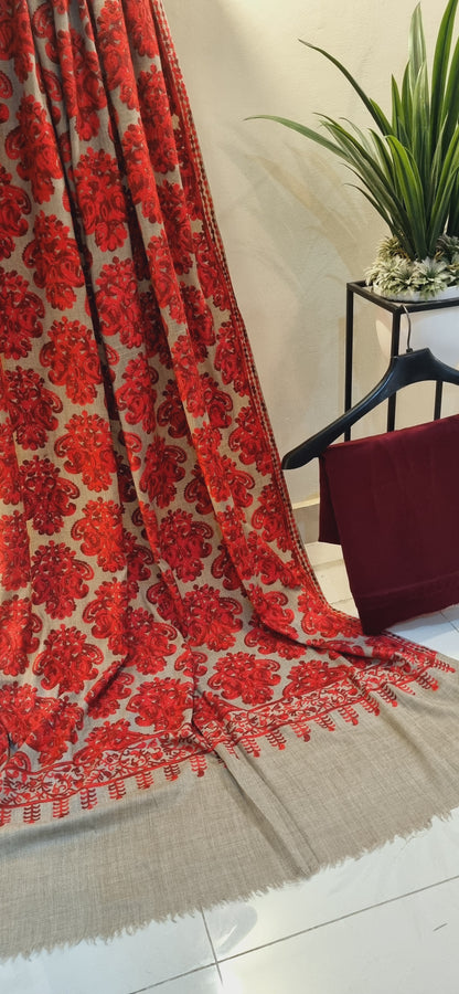 Embroidered pashmina