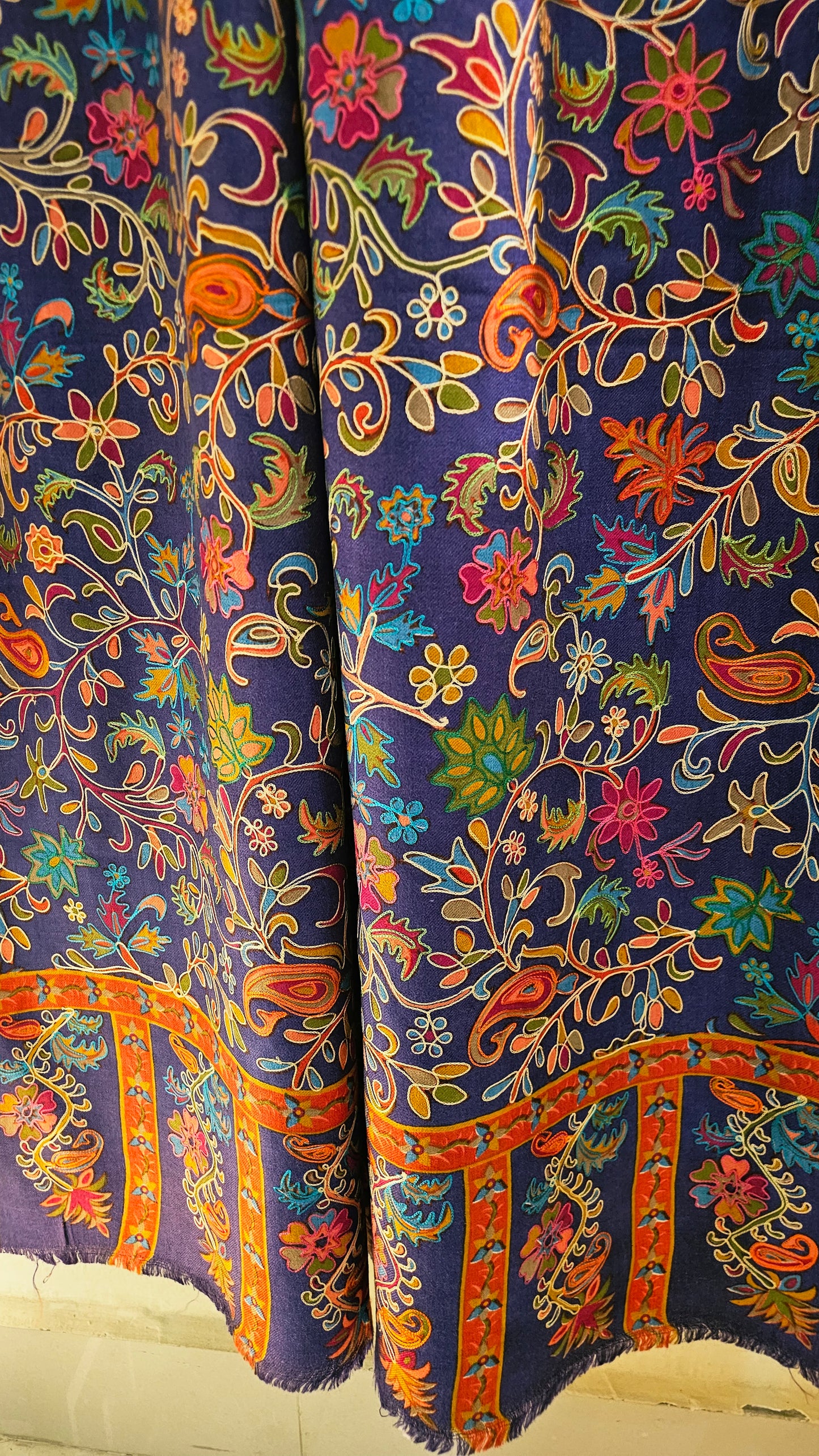 Reelkar embroidered minishawl: pashmina