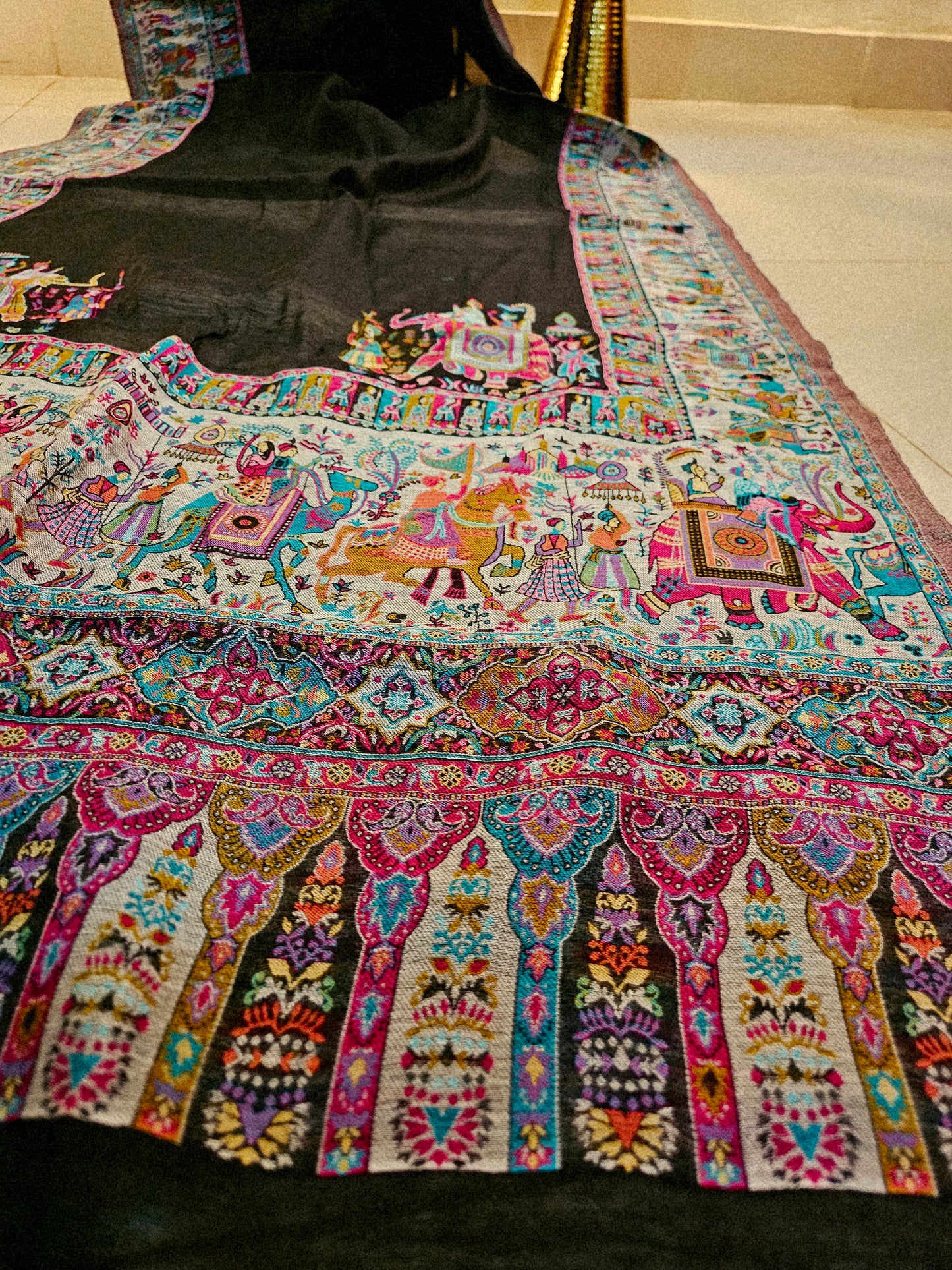 Silk kaani minishawl