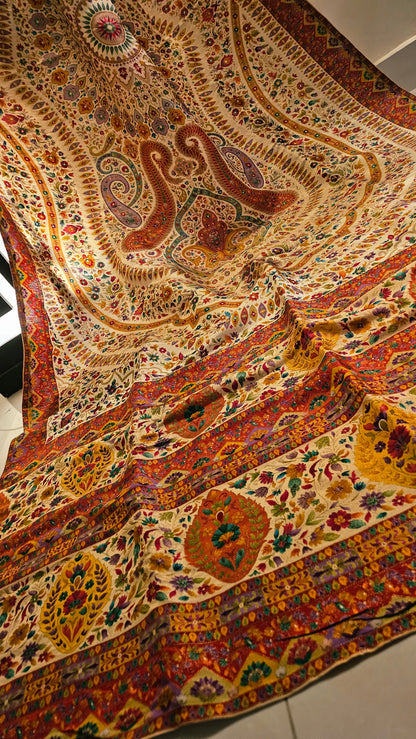 Meenakari shawl: silk