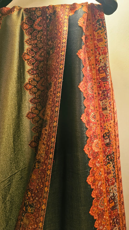 Reversible moonlight kaani: shawl