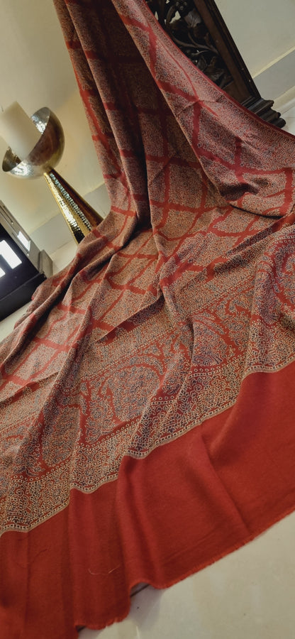 Woollen pashmina kaani shawl
