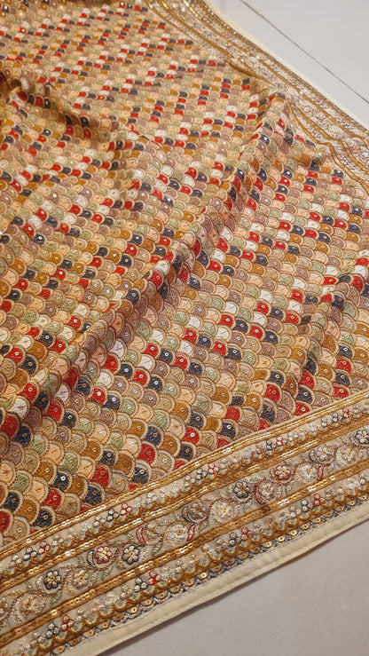 Embroidered dupata