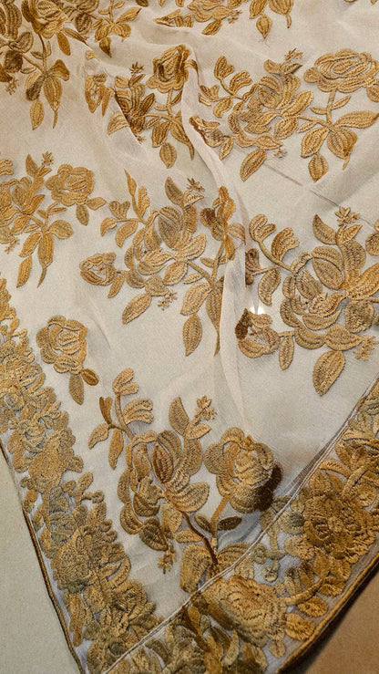 Georgete embroidered dupata