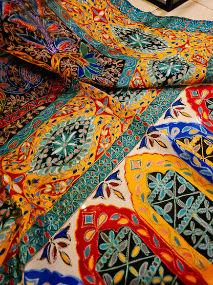 Reelkar silk shawl/dupata