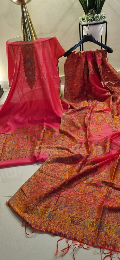 Silk kaani suit