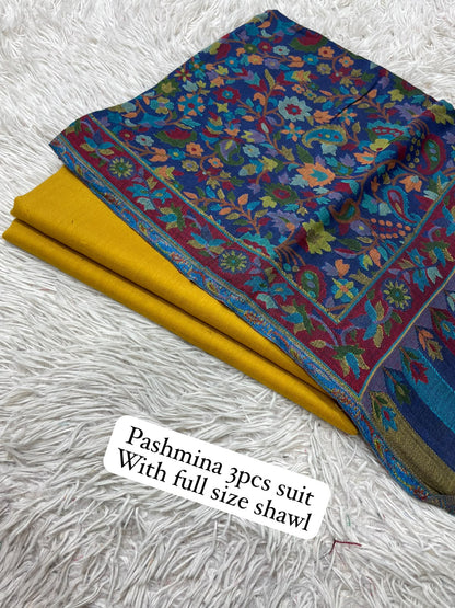 Kaani three piece: Pashmina