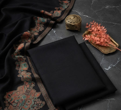 Kaani three piece: woollen pashmina