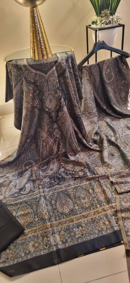 Silk kaani suit