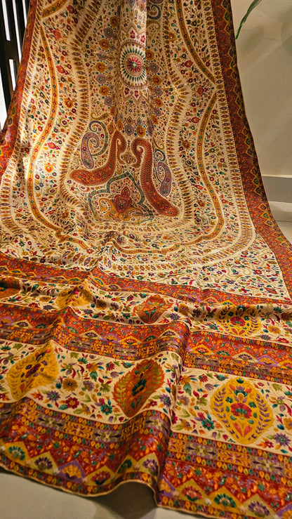 Meenakari shawl: silk