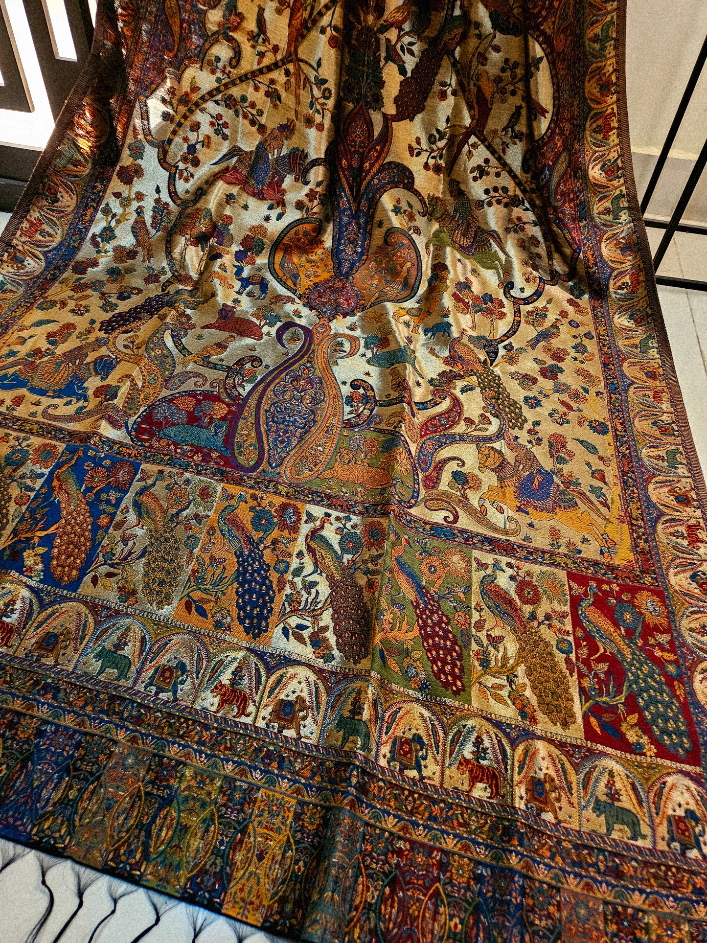 Moonlight silky kaani shawl/dupata