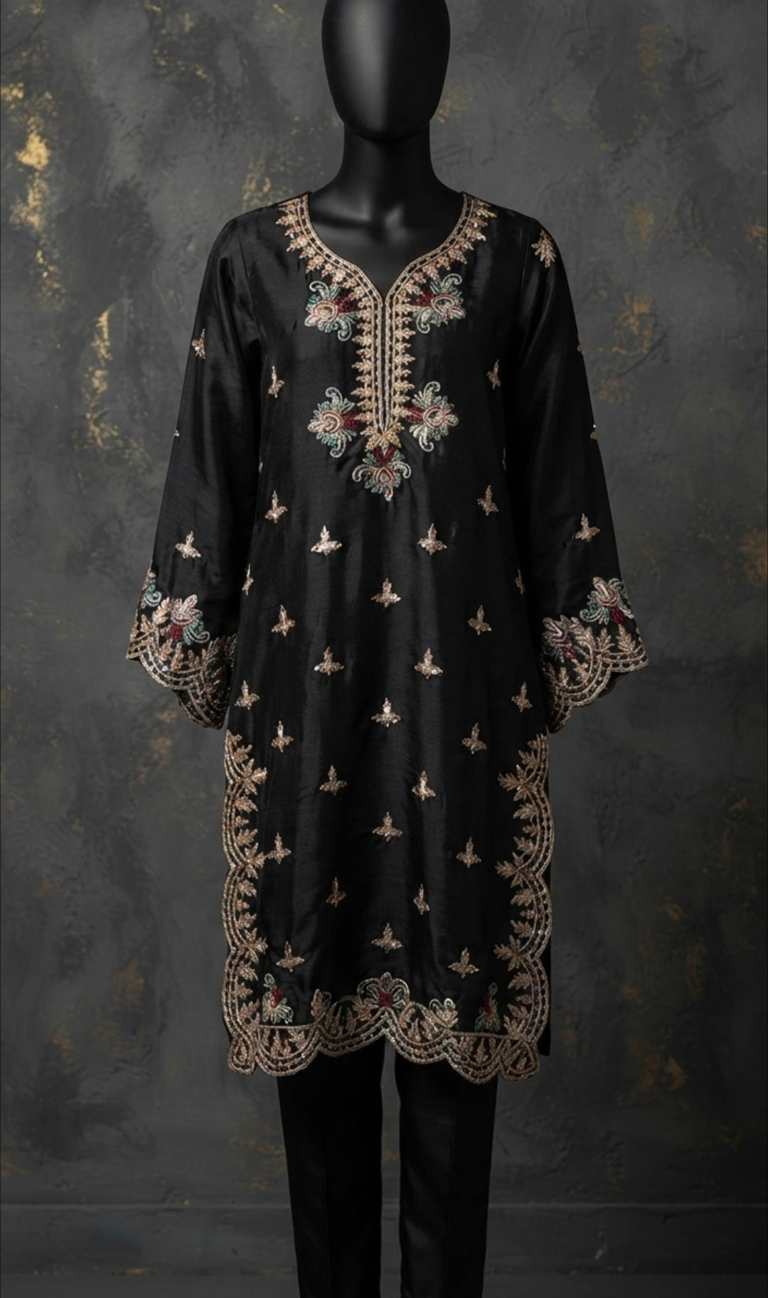 Embroidered pret: silk