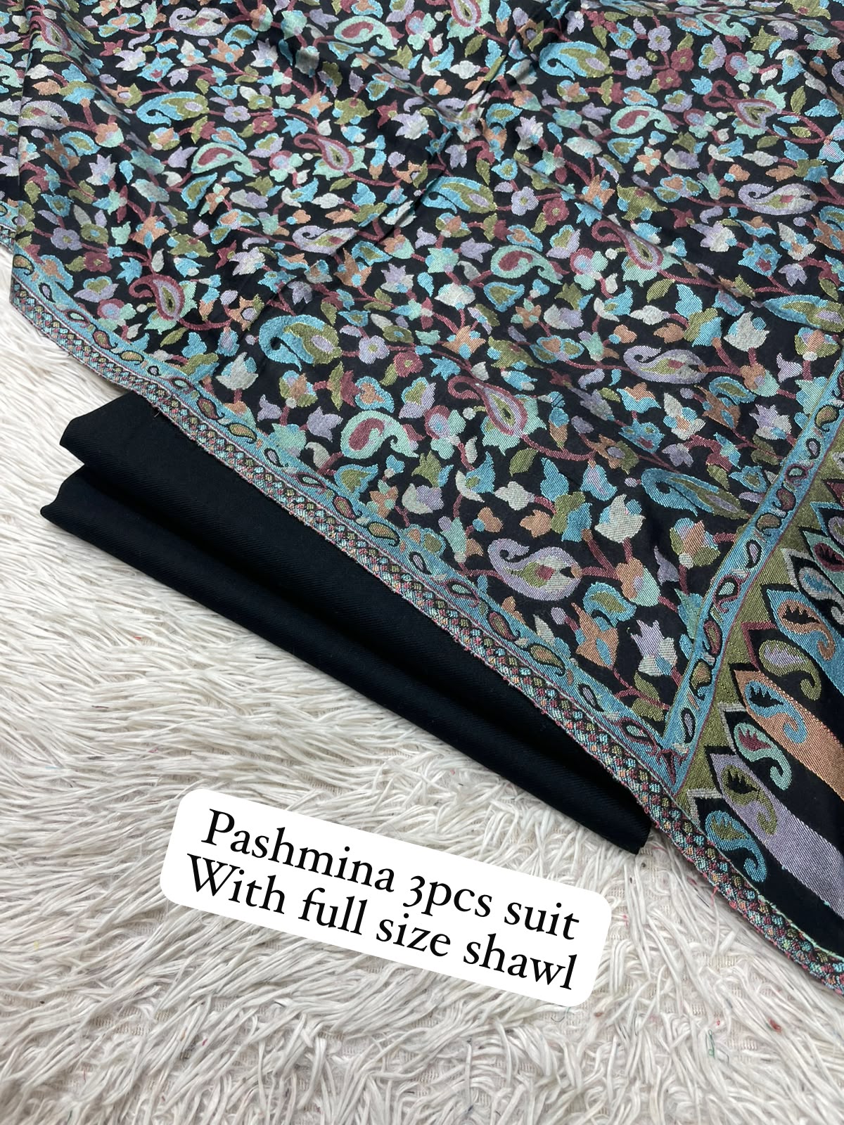 Kaani three piece: Pashmina