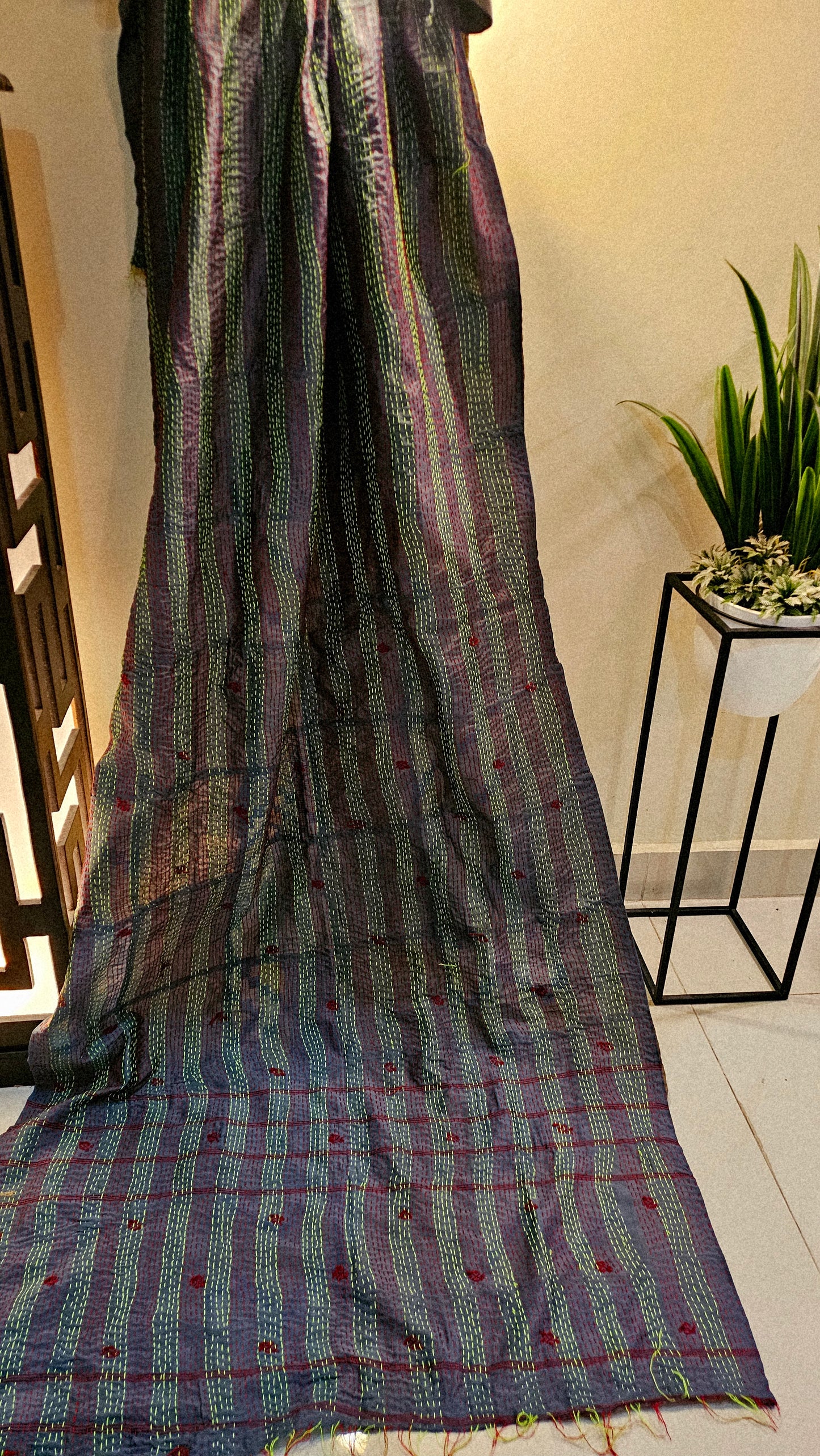 Hand embroidered rilli dupata