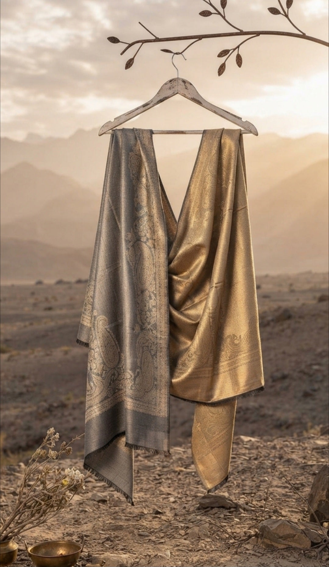Reversible paper kaani moonlight