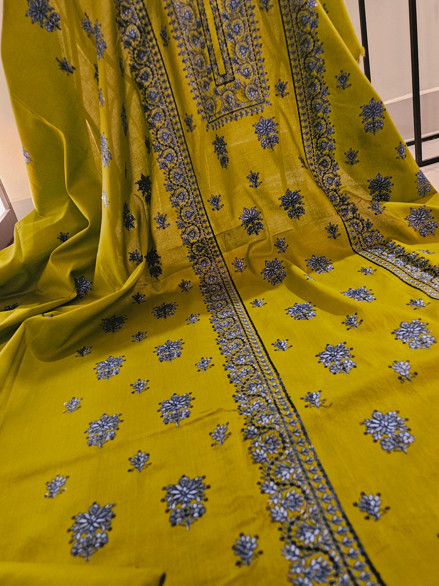 Lawn embroidered two piece