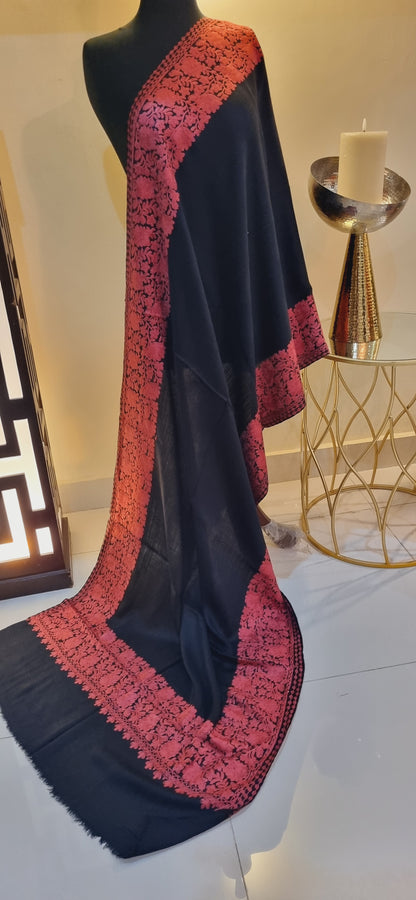 Embroidered minishawl