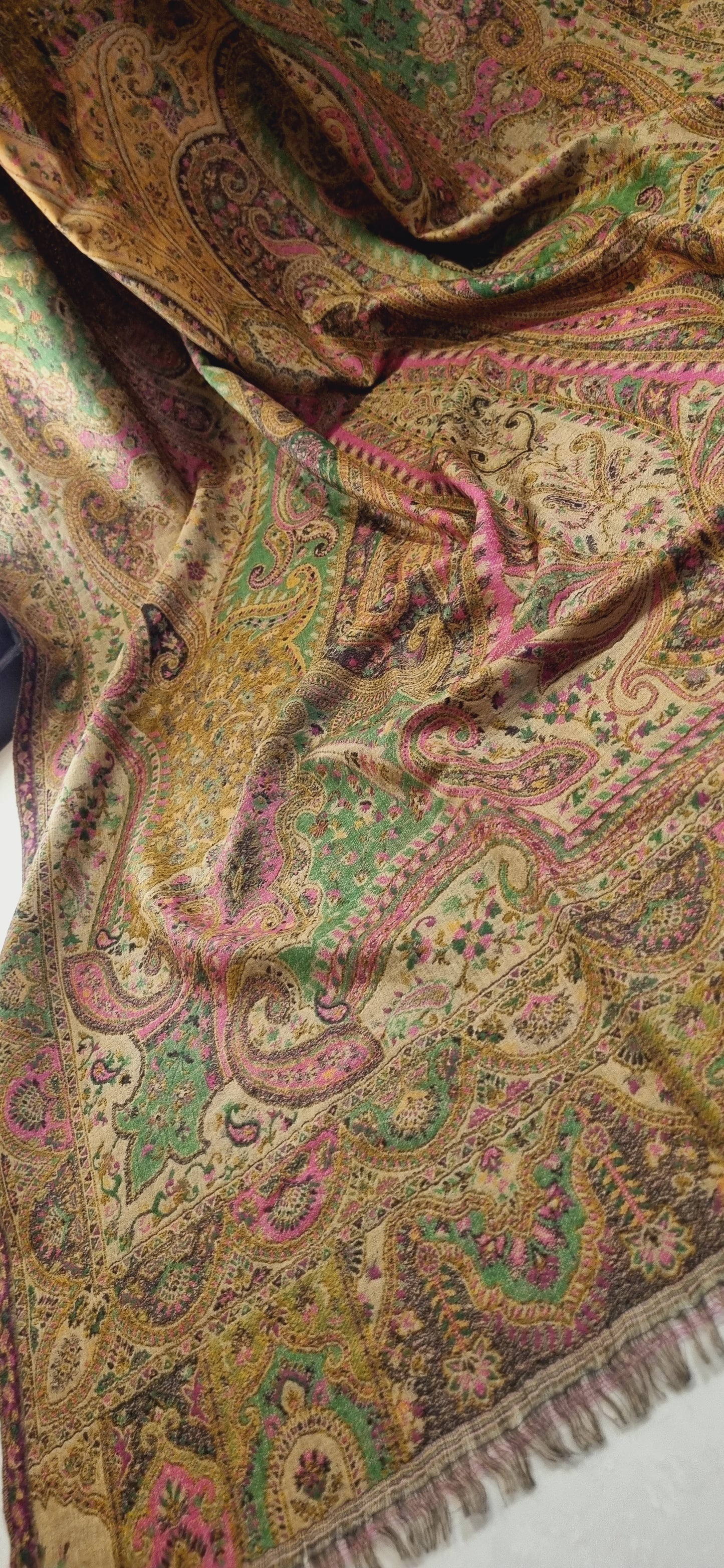 Reversible Persian kaani Pashmina shawl