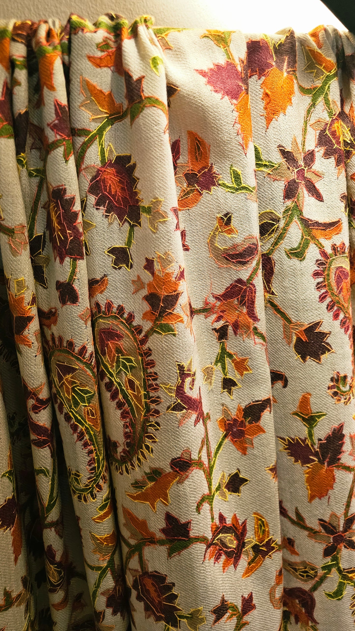 Kalamkar embroidered: Pashmina