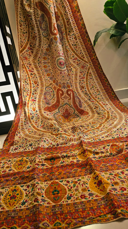 Meenakari shawl: silk