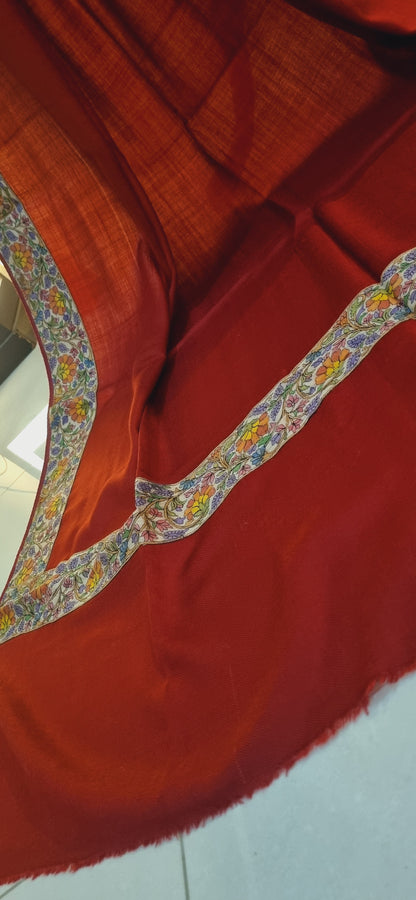 Kalamkar border Pashmina
