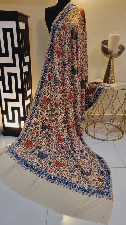 Embroidered pashmina shawl