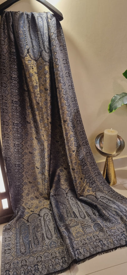 Reversible Moonlight gandhara kaani shawl