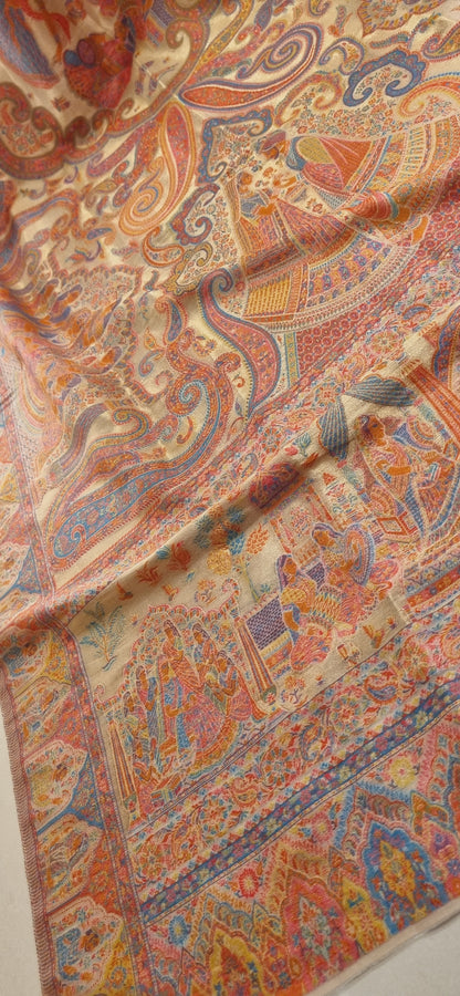 Laila's moonlight silky kaani shawl