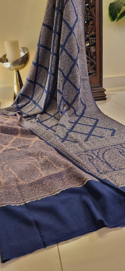 Woollen pashmina kaani shawl