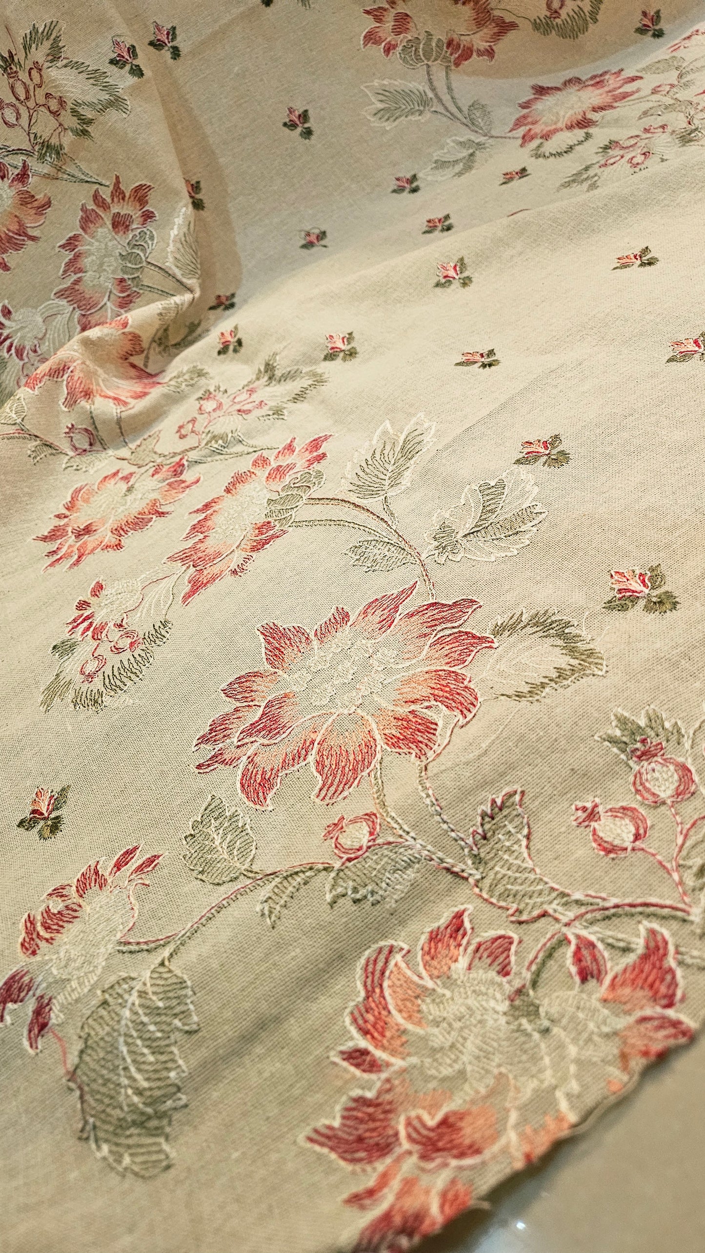 Embroidered three piece: Karandi khaddar