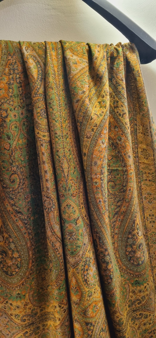 Reversible persian toosh kaani shawl