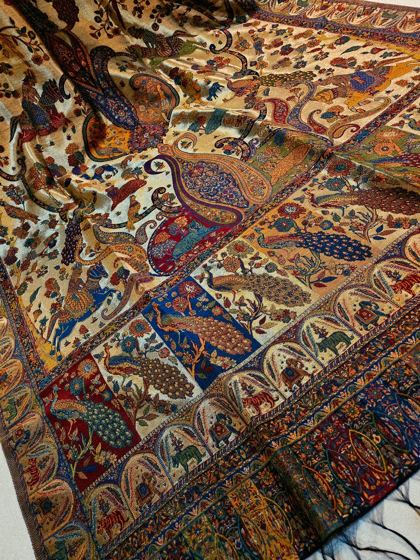 Moonlight silky kaani shawl/dupata