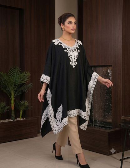 Embroidered cape shawl: Pashmina