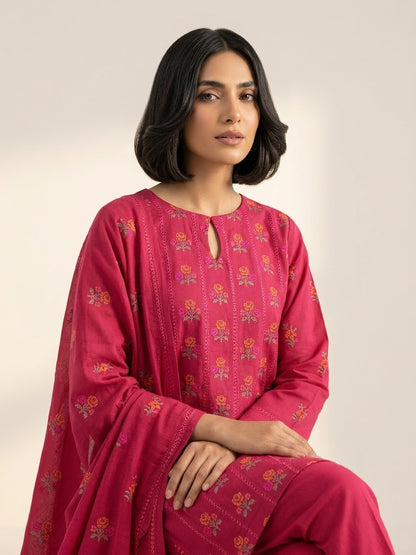 Embroidered suit: karandi khadar
