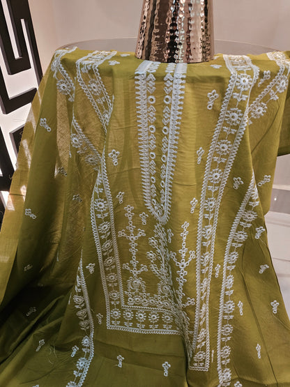 Lawn embroidered two piece