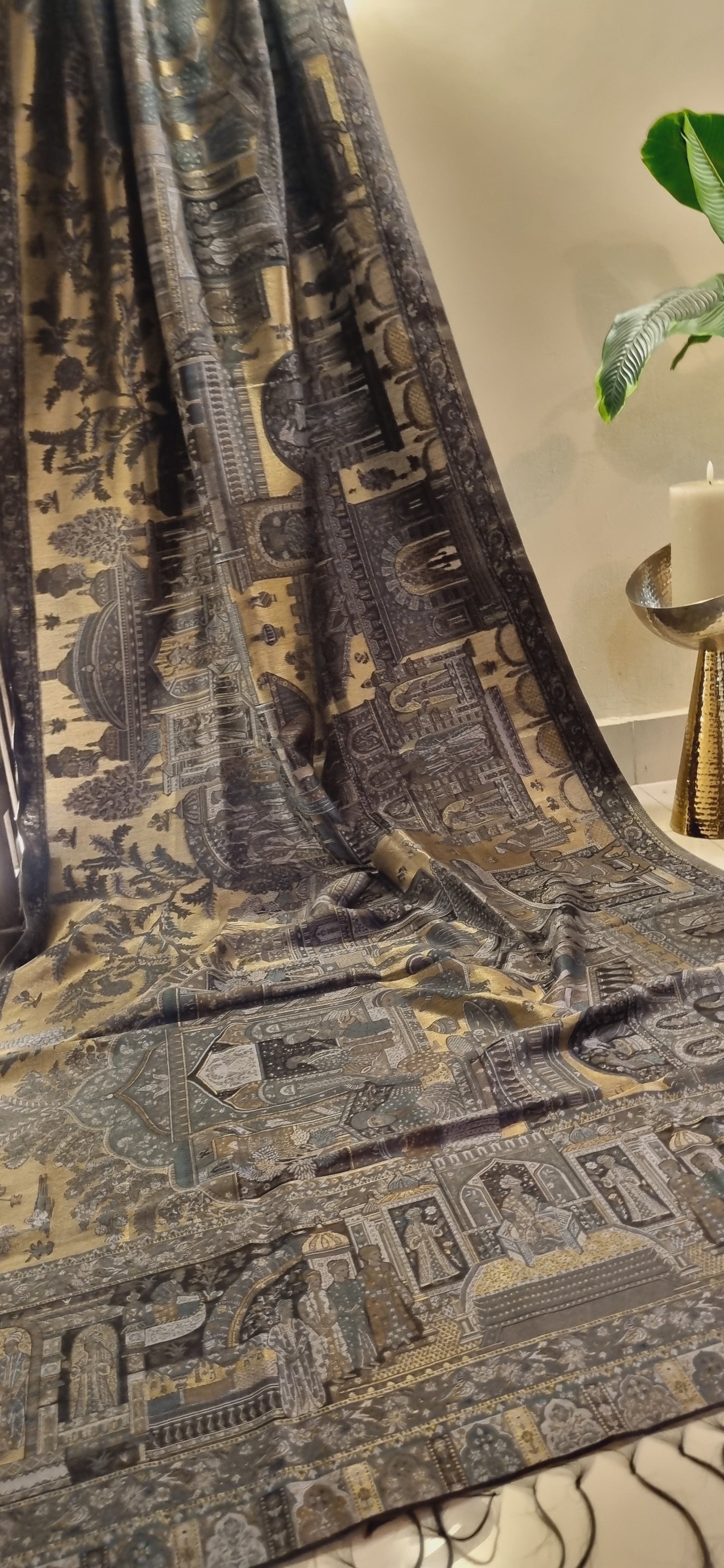 Darbari moonlight silky kaani shawl