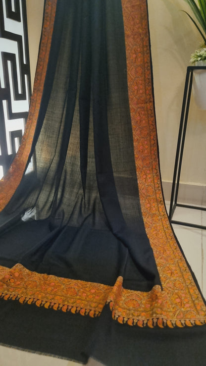 Papermachi embroidered pashmina shawl