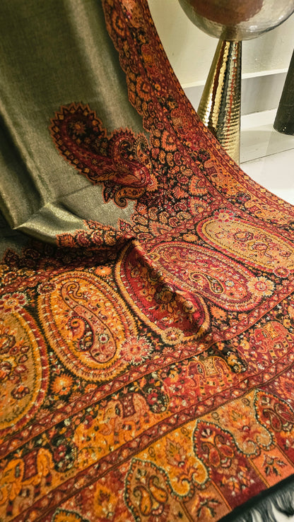 Reversible moonlight kaani: shawl