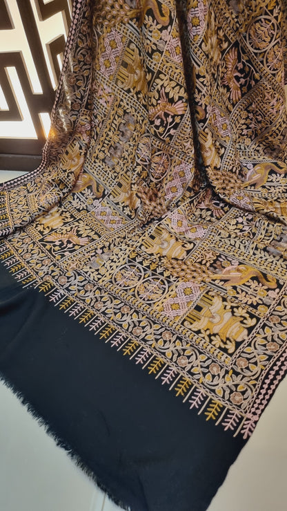 Embroidered pashmina shawl