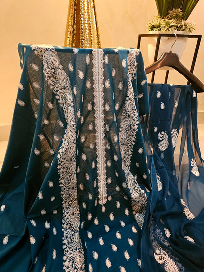Lawn embroidered three piece