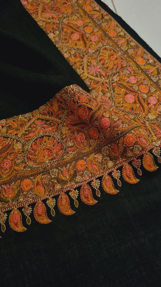 Papermachi embroidered pashmina shawl