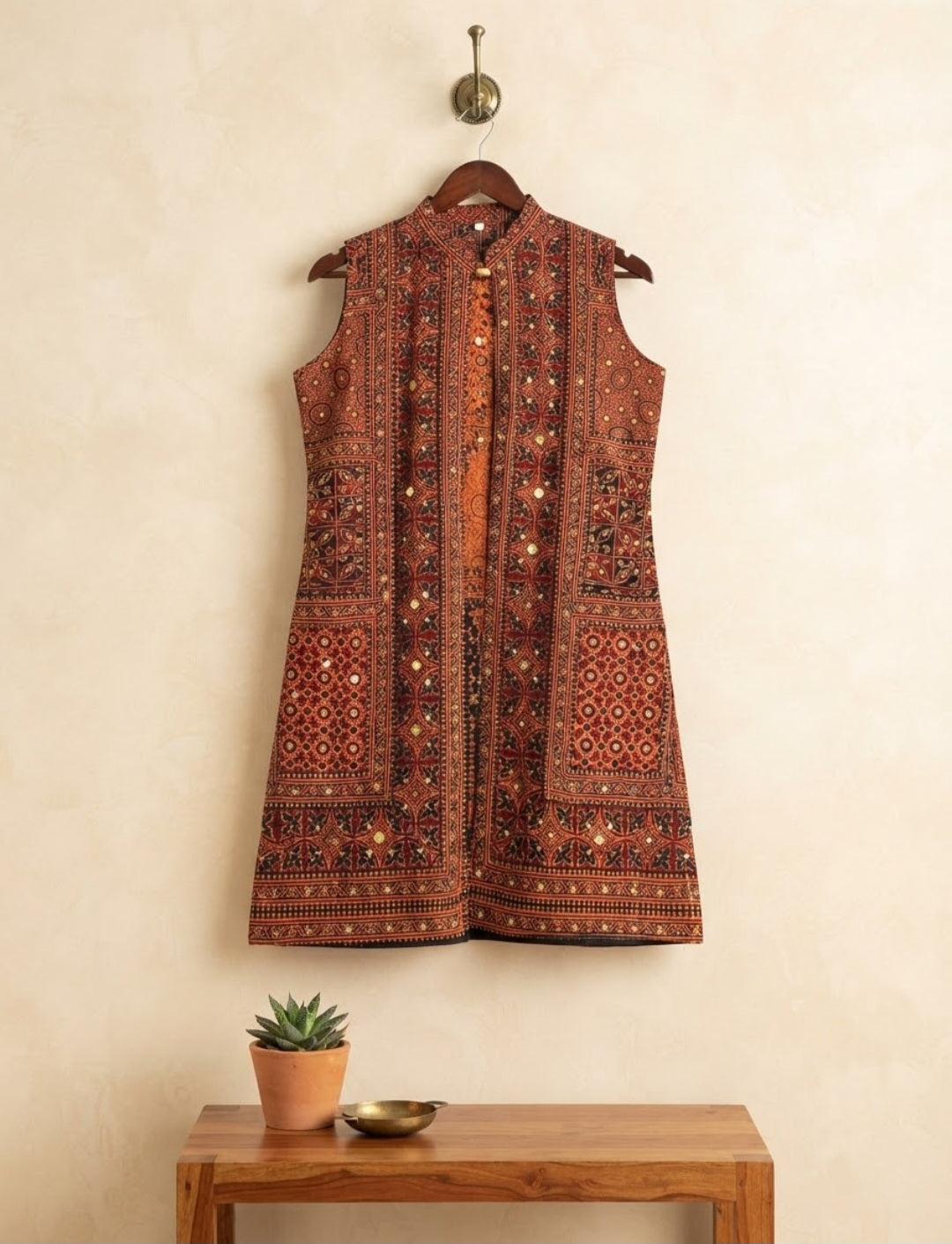 Ajrak jacket: cotton